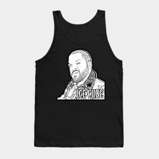 ice cube rapper | funny face | White lineart Tank Top